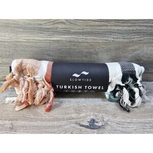 Slowtide Zoey Turkish Striped Cotton Beach Towel 38" x 73"